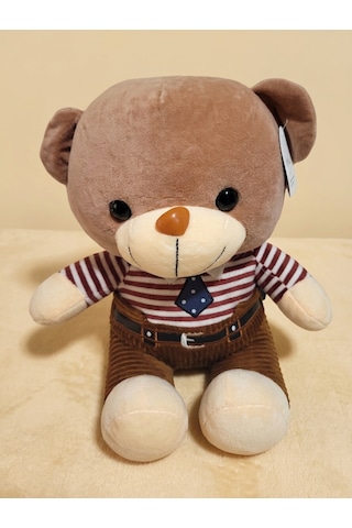 Peluş Tulumlu Ayıcık 45 Cm Kahverengi