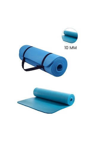 CKSpor 10 MM Konfor Doku Kaymaz Nbr Mat Taşıma Askılı Pilates Egzerisiz Minderi