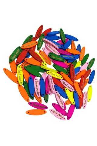 Homyl 100 Parça Karışık 2 Delikli Etiket "el Yapımı"