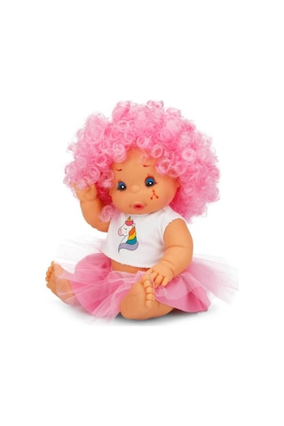 Afro Kıvırcık Renkli Saçlı  Bebek