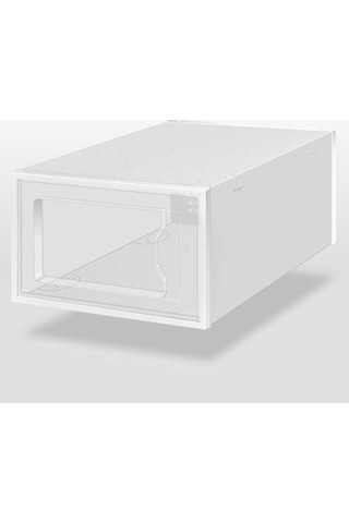 Novahub Şeffaf 3 Adet Ayakkabı Saklama Kutusu, Havalandırma Deliği, İstiflenebilir, Plastik, Modern Tasarım Şeffaf