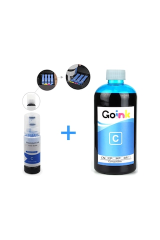 Epson L3150 için 103 Mürekkep 500 ml Mavi + 70 ml