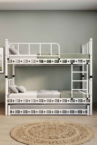 Argimo Zambak Yavrulu Metal Ranza Ve Karyola Beyaz 90 x 190