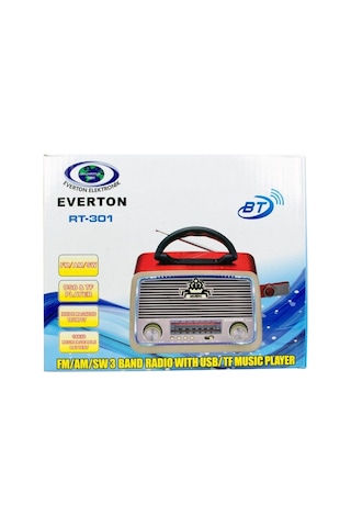 Everton Rt-301 Bluetooth Usb-Sd-Fm Nostaljik Radyo Müzik Kutusu