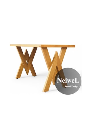Neiwel Linna Doğal Ahşap Toplantı Masası x 120 x 260 Açık Ceviz