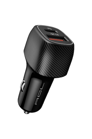 Ac-85 48w Hızlı Araç Şarj Cihazı Pd 30w + Qc 3.0 18w Çift Portlu Metal Başlıklı Şarj Başlığı