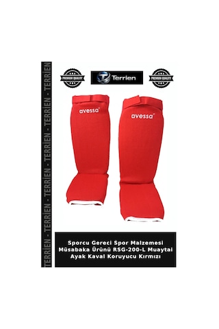 Özel Seri Rsg-200-l Muaytai Ayak Kaval Koruyucu Kırmızı Koruma Seti Dövüş Sporu Spor Malzemesi