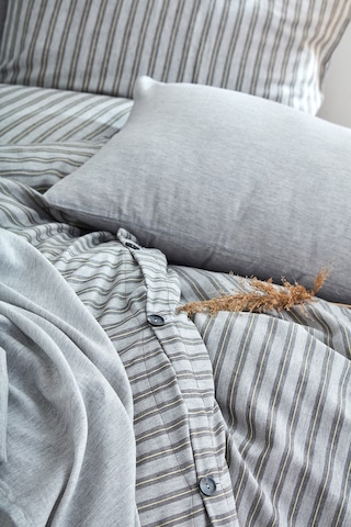 BonjardinHome Soft Keten Nevresim Takımı Çift Kişilik Gri