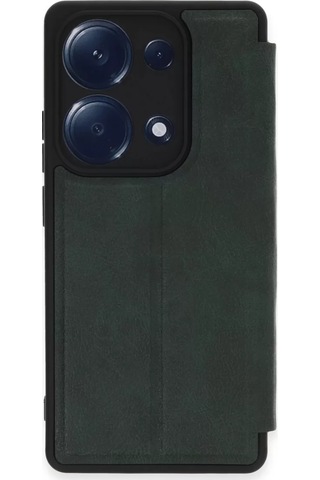 Newface Xiaomi Redmi Note 13 Pro 4g Kılıf Flip Cover - Koyu Yeşil Resimdeki