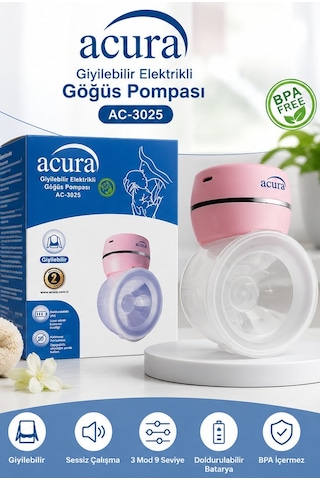 Acura Ac-3025 Giyilebilir Göğüs Pompası Acura Ac-3025 Giyilebilir Göğüs Pompası