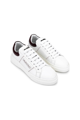Mario Valentino Unisex Hakiki Deri Beyaz/bordo Sneakers & Spor Ayakkabı 1040 95s3909 Ayk Sk25-26 Whıte/bordeaux Beyaz-bordo