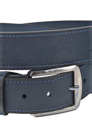 Deepsea Erkek Lacivert 4 Cm Eninde Suni Deri Kemer Yanları Dikişli Spor Kemer 2502652 Lacivert