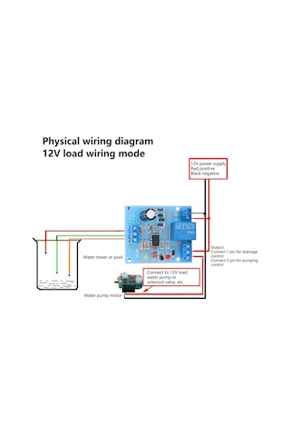 Skycity 12v Su Seviyesi Kontrolcü Modülü - Otomatik Pompa Dolum Ve Boşaltma, Yüksek Akım Röle, Pcb Kartı, 10a Kapasite