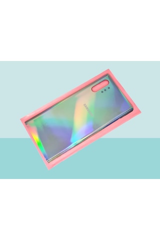 Tkgz Samsung Galaxy Uyumlu Note 10 Plus Arka Kapak Batarya Kapağı - Gri Çok Renkli