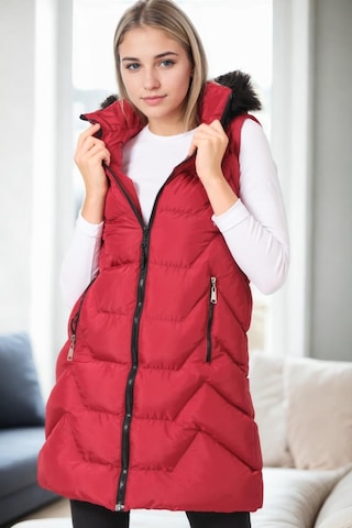 Z9761 Dewberry Bayan Yelek-bordo Bordo