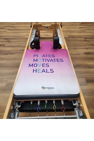 Pembe Beyaz Reformer Mat Pilates Matı Pembe Beyaz