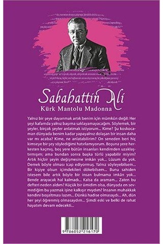 Kürk Mantolu Madonna - Sabahattin Ali - Aperatif Kitap