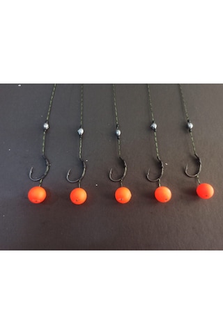 Sazan Rig Takımı 5 Takım Küspe Aparatı Dahil Turuncu Pop 5 Takım