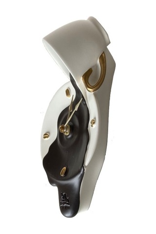 Kahve Antartidee Fincanı Duvar Saati / Espresso Clock Beyaz - Kahverengi