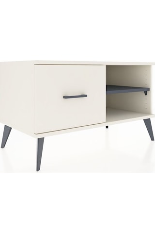 Hyperion Şifonyer Tek Raflı Tek Çekmeceli 88x44x48 Aytaşı-antrasit/aytaşı Antrasit/aytaşı