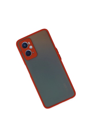 Gld-spt- Newface Oppo A96 Kılıf Montreal Silikon Kapak - Kırmızı