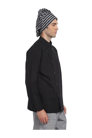 Aşçı Ceketi Siyah T Model