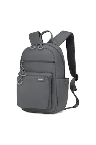 Smart Bags Koyu Gri Günlük Orta Boy Hafif Kumaş Kadın Sırt Çantası