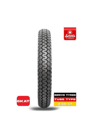 Servis 2.50x17 Arka Dış Lastik Tube Type 6 Kat