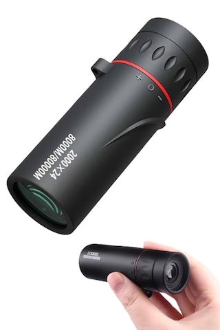 Alfalink 2000x24 Hd Zoom Monoküler Mini Taşınabilir Hd Dürbün Su Siyah