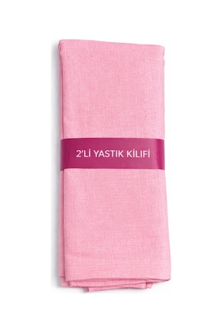 4'lü Pamuklu 50x70 Yastık Kılıfı Gül Kurusu