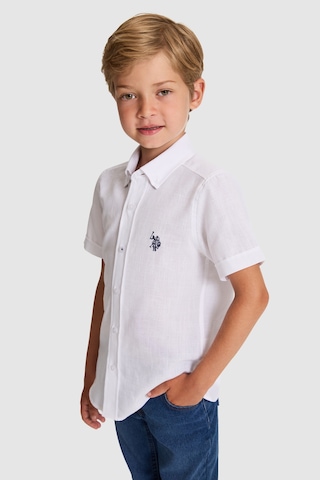U.S. Polo Assn. Erkek Çocuk Beyaz Gömlek Kısa Kollu 50326122-vr013