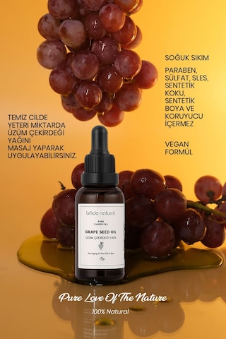 Bade Natural Saf Soğuk Sıkım Üzüm Çekirdeği Yağı 30 ML