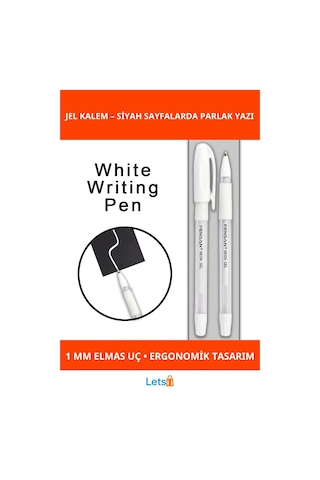 Beyaz Jel Kalem 1mm Uçlu Ergonomik Yazım Çok Renkli