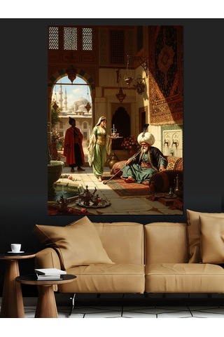 Ahşap Tablo Tarihi Saray İçi Sahnesi