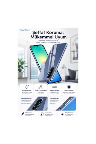 Samsung Galaxy A27 5g Uyumlu Kılıf Şeffaf Kamera Korumalı 3d