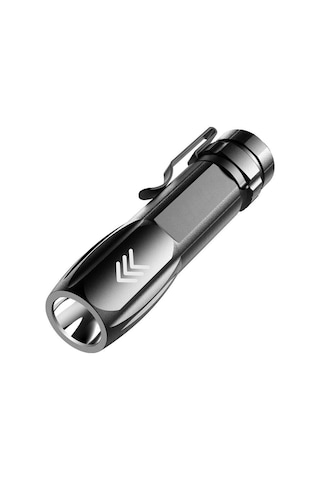 Lemestar Siyah Usb Parlak Fener, Çok Fonksiyonlu Zoom, Dış Mekan Kamp İçin El Feneri Siyah