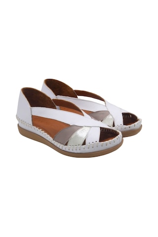 Kadın Comfort Deri Sandalet Beyaz 25033542y 25033542y