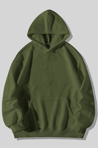 Harmandar Üç İplik Feel Good No Bad Days Baskılı Unisex Çimen Kanguru Cepli Kapüşonlu Sweatshirt Hoodie Çimen