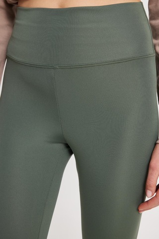 Tudors Kadın Slim Fit Dar Kesim Scuba Kumaş Beli Lastikli Haki Tayt-42444 Haki