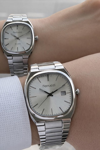 Ferrucci Sevgili Ve Çiftlere Özel Çelik Kordon 2 Yıl Garantili 3 Atm Çift Kol Saati Cft.sg001.01 Gri - Rose Gold