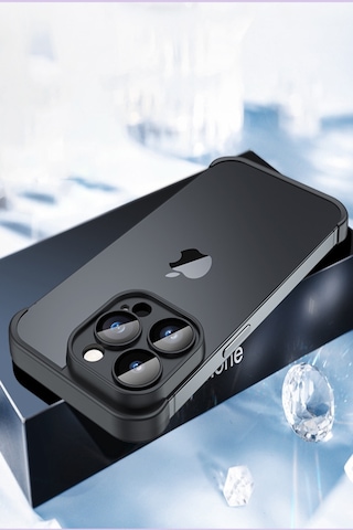 Apple Uyumlu iPhone 12 Pro Max Kılıf 2 Parçalı Alt Üst Kamera Lens Korumalı Sert Silikon Kapak