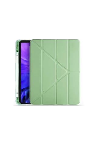 Apple Uyumlu iPad, Air 11inç M2 2024 Kılıf Kalem Bölmeli Trifolding Case A2902 A2903 A2904