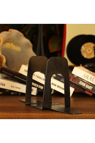 Metal Siyah 2'li SET Kitap Tutucu, Kitap Desteği