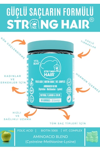 Vita Bear Strong Hair Vitamin 60 Gummy