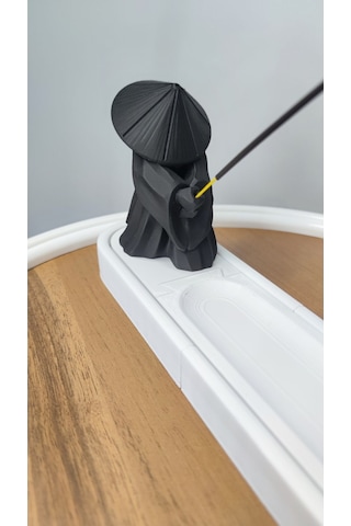 Tütsülük, Oda Kokusu Tütsülük Samuray Şeklinde Dekoratif Biblo Hediyelik Çubuk Tütsülük Siyah