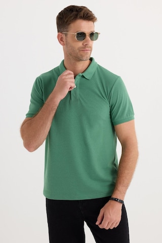 Tudors Erkek Slim Fit Dar Kesim Pamuklu Yumuşak Dokulu Serin Tutan Kumaş Düz Pike Yeşil Polo Yaka Tişört-33703 Yeşil