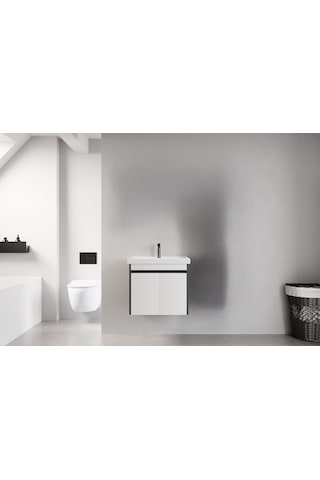 Denko Milano 60 Cm Antrasit Beyaz Banyo Dolabı Alt Modül Lavabo