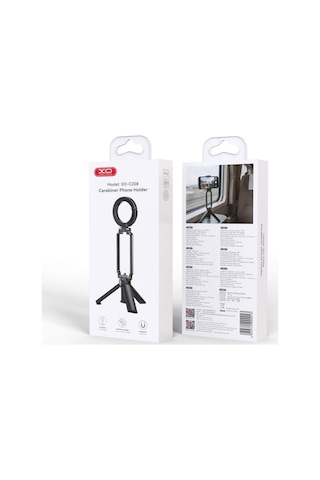C208 Karabinalı Telefon Tutucu Klipsli Çanta Ve Kemer Askılı Tripod Stand
