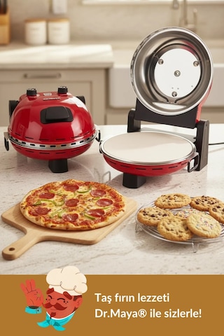 Dr.maya Pro Plus 1400 W Taş Fırın Pizza Makinesi