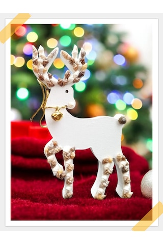 Dekoratif Ahşap Geyik Noel Temalı 15-10-6 Cm